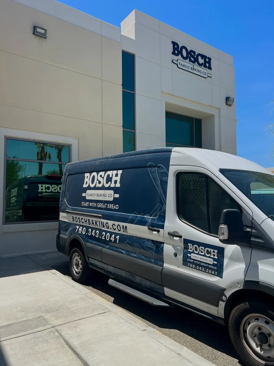 Bosch Baking Co. bakery and delivery van in Thousand Palms, CA